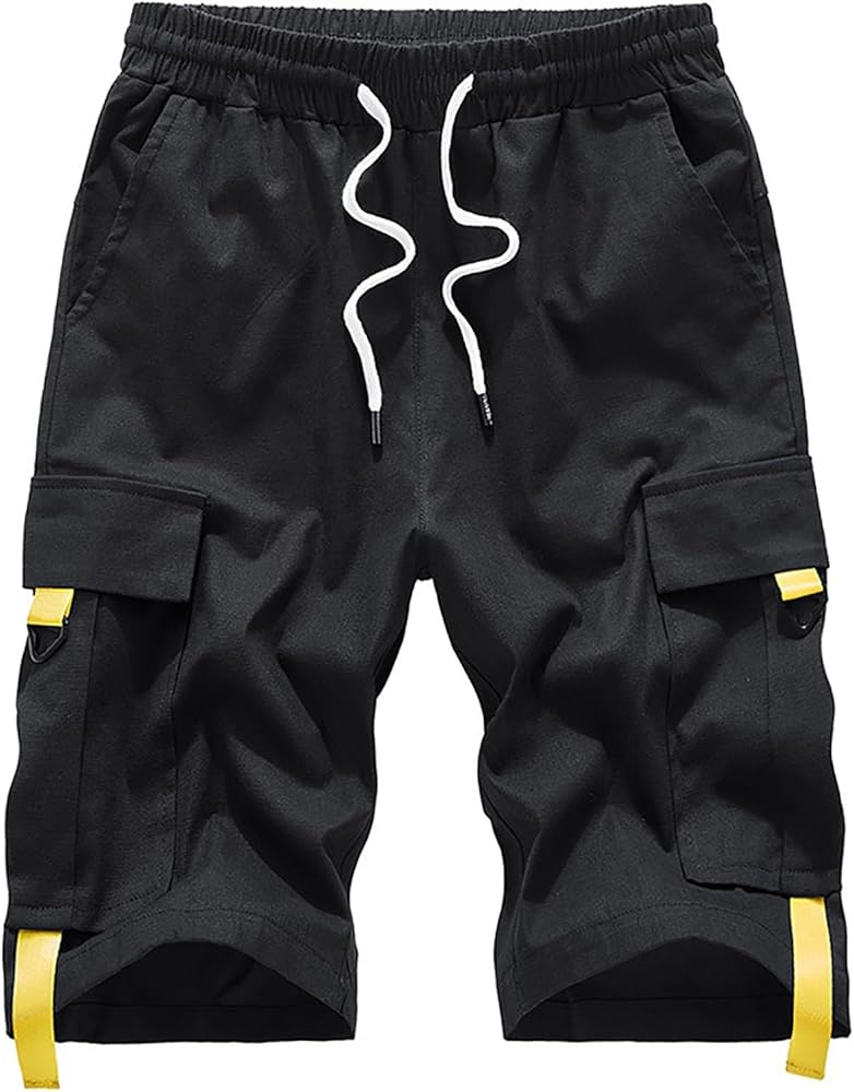 black & yellow shorts
