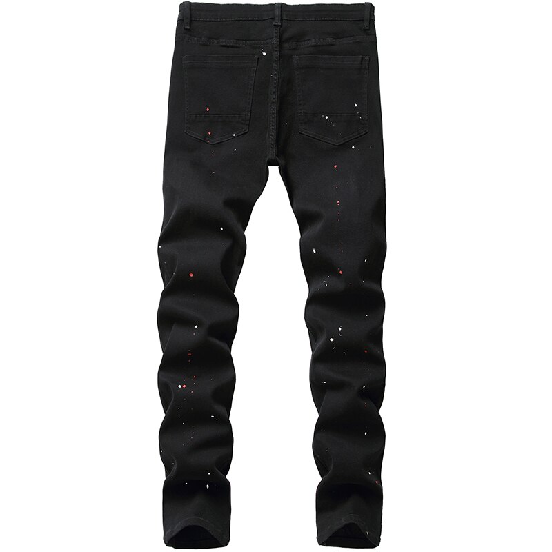black dotted jeans